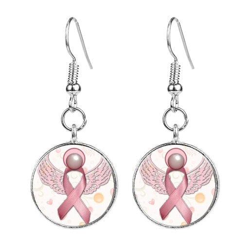Breast Cancer Awareness Charm Earrings – Forever Exalted